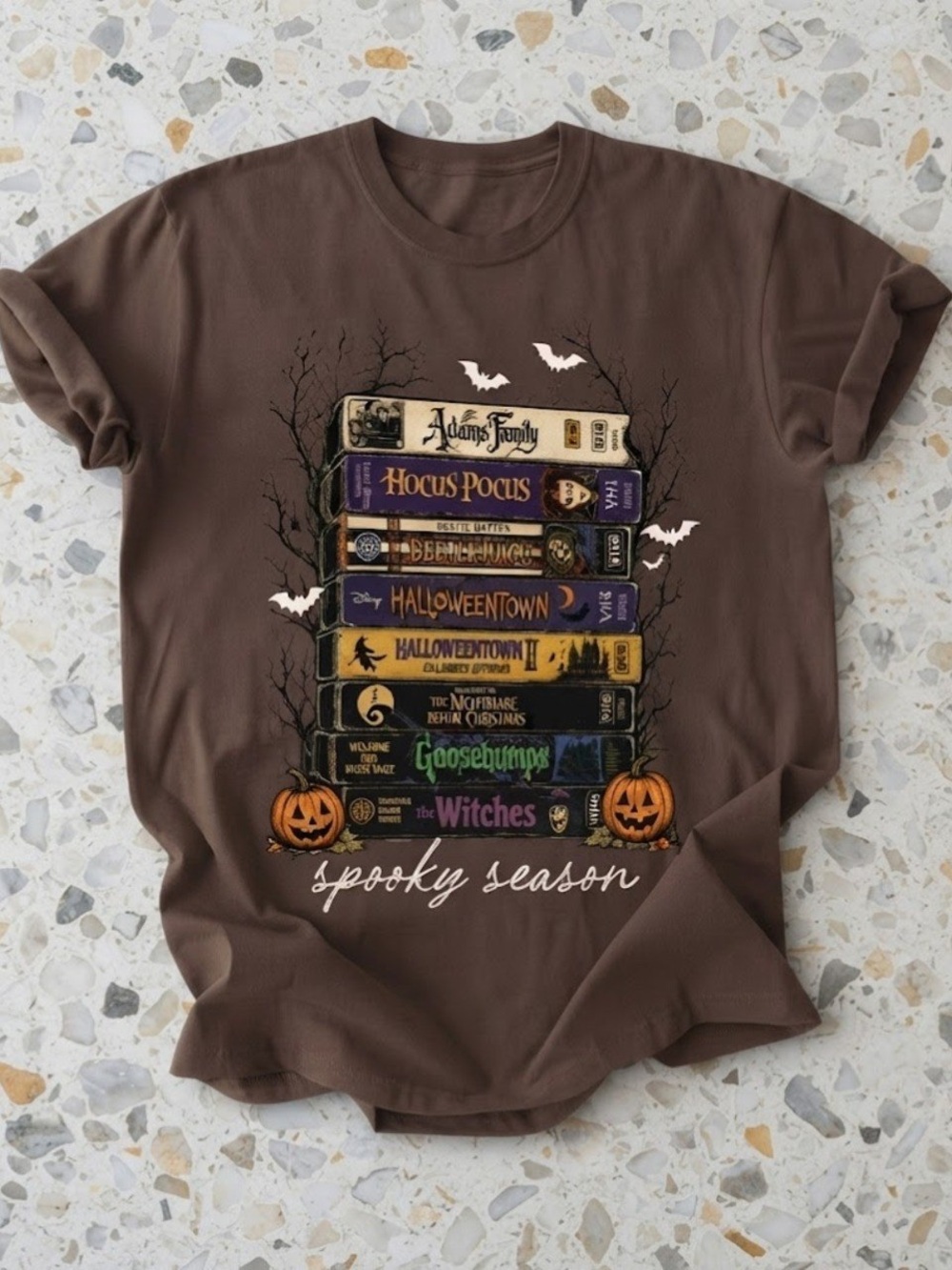 Spooky Season Halloween VHS Tapes Brown Comfort Colors T-Shirt